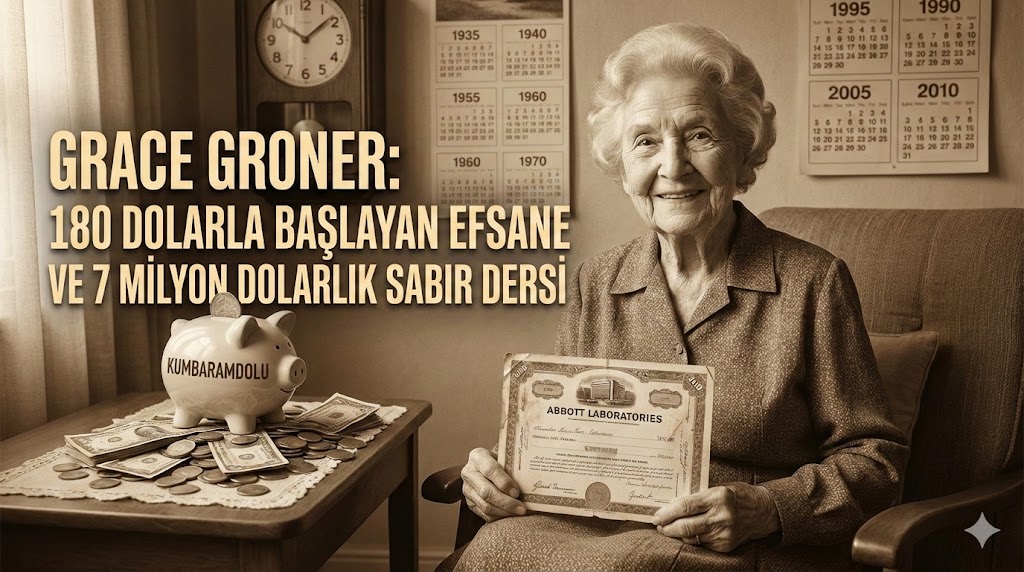 Grace Groner'in 180 dolarlık yatırımla 7 milyon dolar servet inşa ettiği uzun vadeli yatırım ve temettü emekliliği hikayesi.